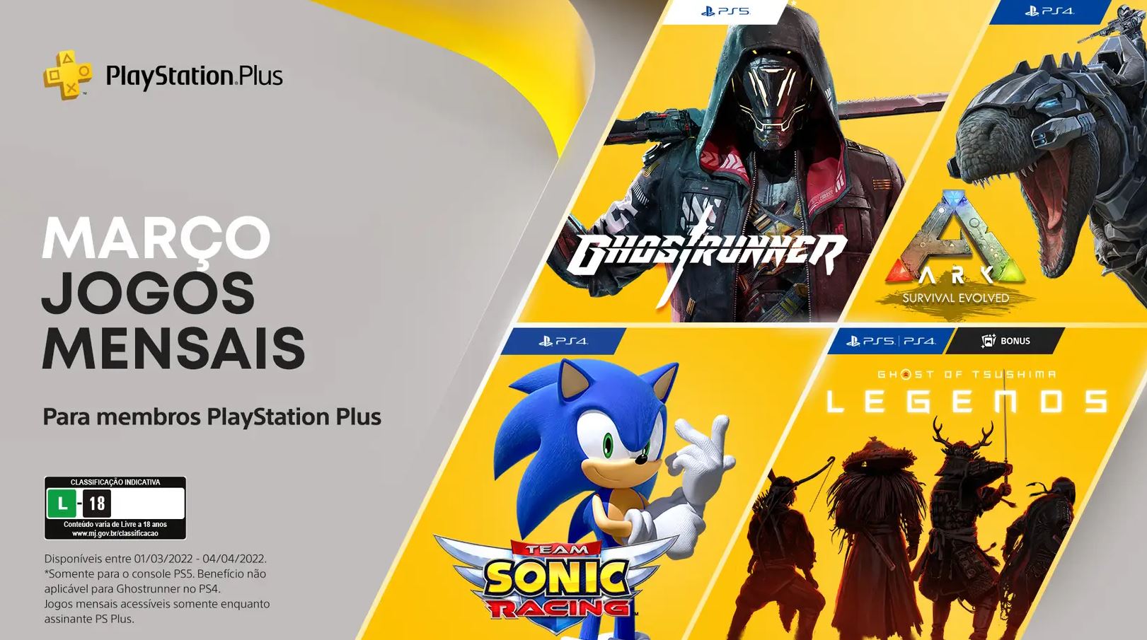 Playstation | Confira os jogos disponíveis aos assinantes da Ps Plus de março