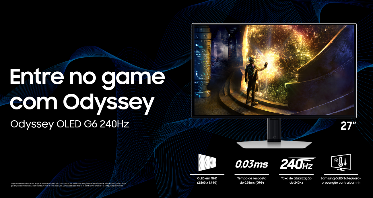 Samsung | Nova versão do Samsung Odyssey OLED G6 240 Hz é lançada oficialmente