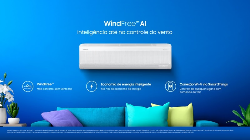 Samsung | Empresa lança aparelhos de ar-condicionado WindFree com inteligência artificial